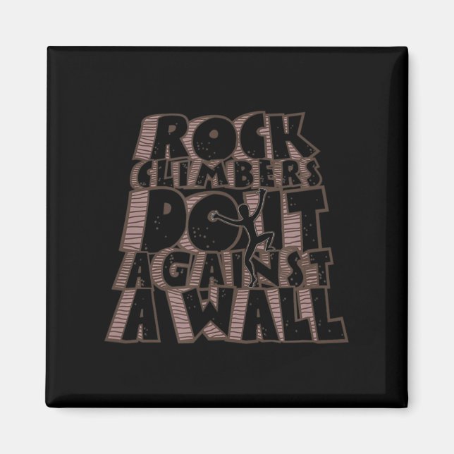 Imã Escaladores de Rock Fazem-No Contra Uma Subida Div (Frente)