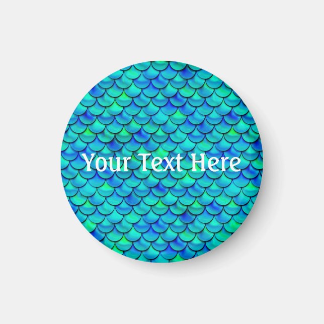 Imã Escalas Azuis de Aqua de Queda (Frente)