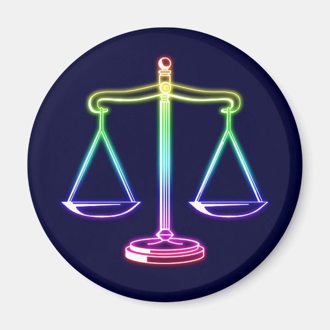 Imã Escalas de Justiça Coloridas (Frente)