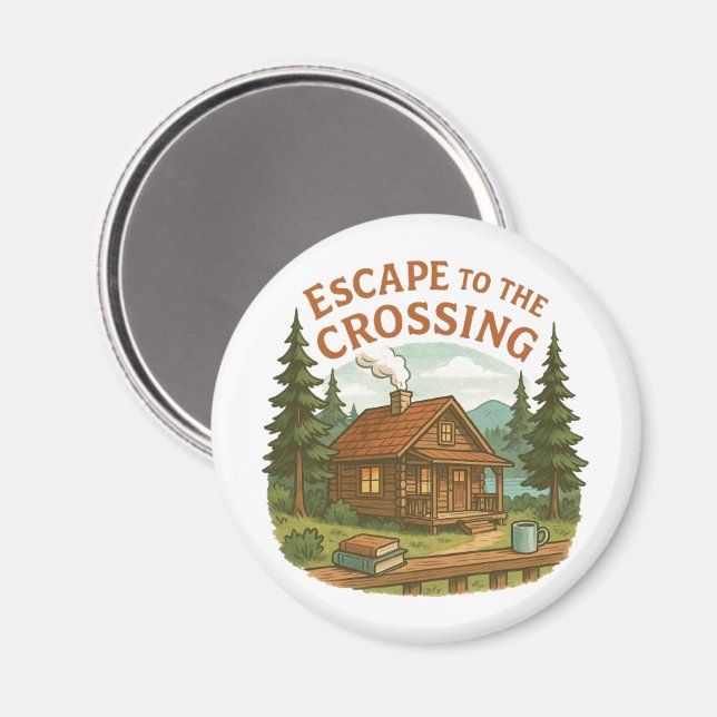 Imã ESCAPE PARA A CROSSING Maggie Sullivan Cozy Cabin (Front/Back)
