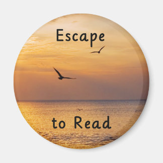 Imã Escape to Read Magnet | Book Lover Reading Quote