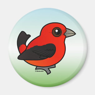 Imã Escarlate de Tanager dos desenhos animados