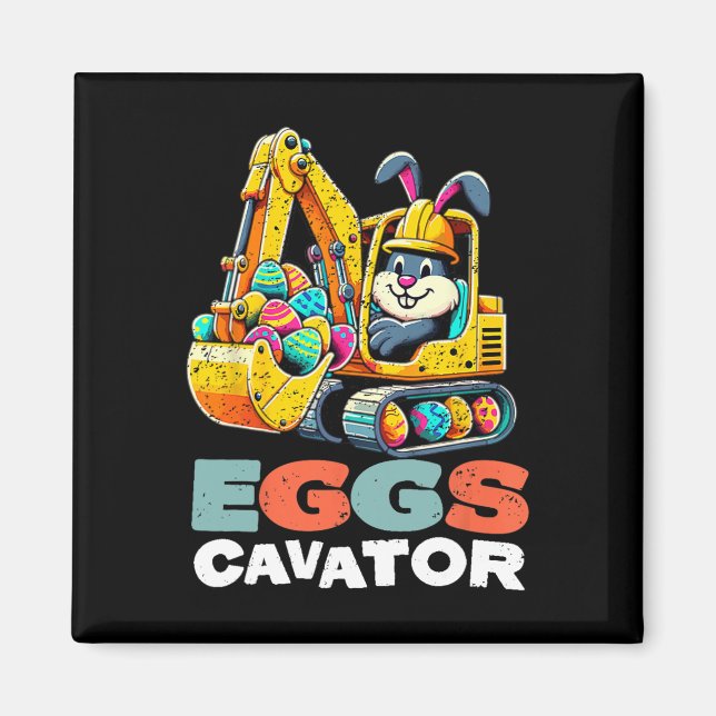 Imã Escavador do Coelho de Páscoa Ovos  (Frente)