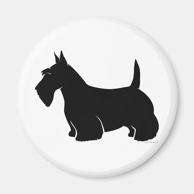 Imã Escocês Terrier Classic Silhouette (Frente)