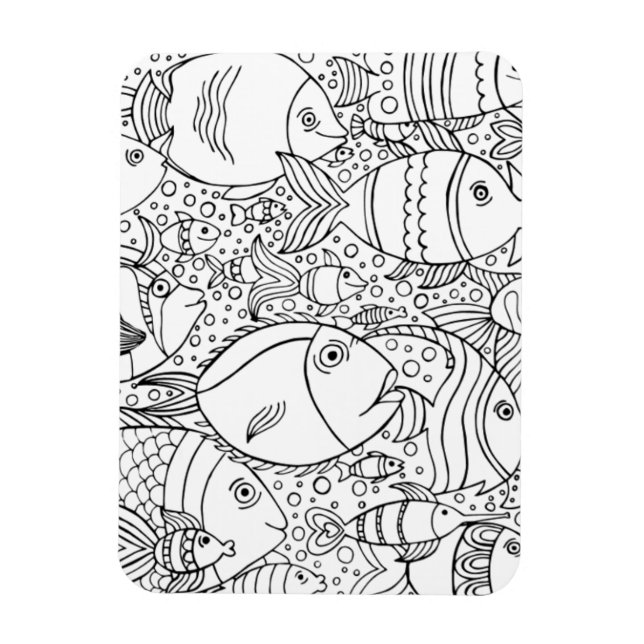 Ímã Escola De Peixe Inspirada (Vertical)