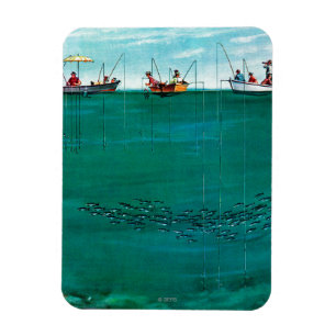 Ímã Escola dos peixes entre linhas por Thornton Utz