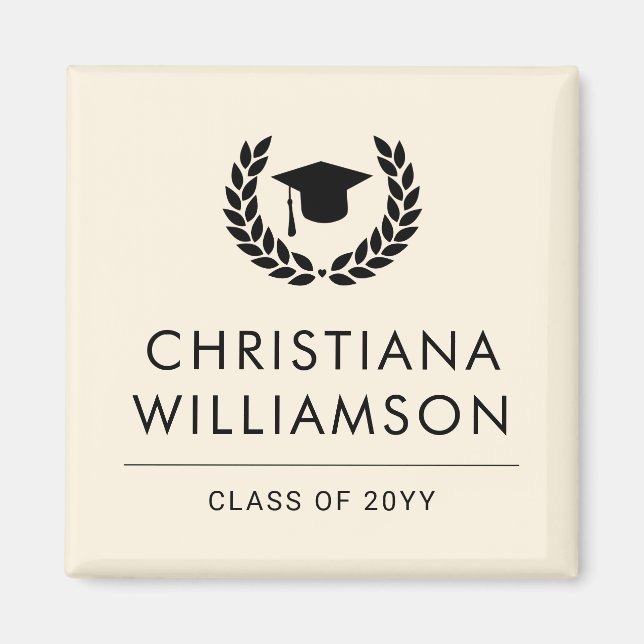 Imã Escolas Personalizadas e Formandos Elegantes (Frente)