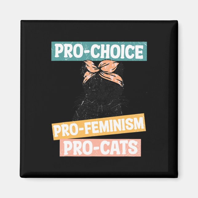 Imã Escolha Feminista Cat Mãe Direitos Reprodutivos Pr (Frente)