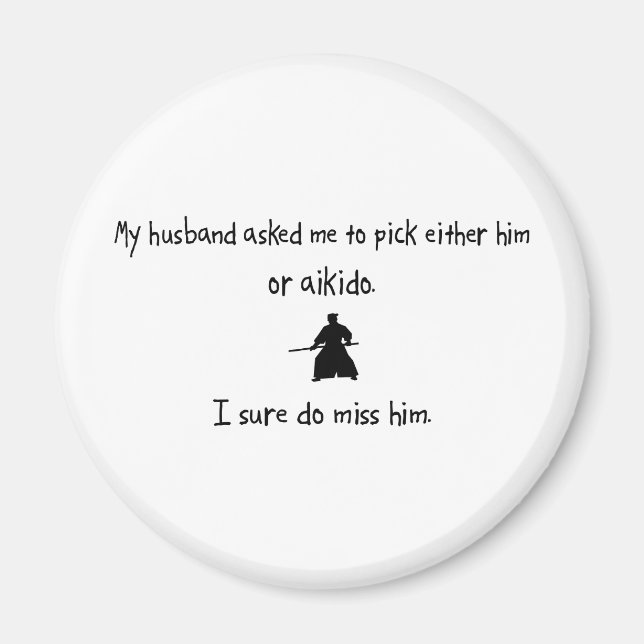 Imã Escolha Marido ou Aikido (Frente)