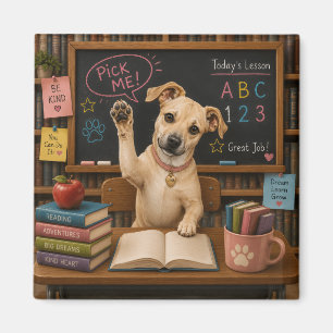 Imã Escolha Me! Cachorro Cute da Escola Levanta Pata