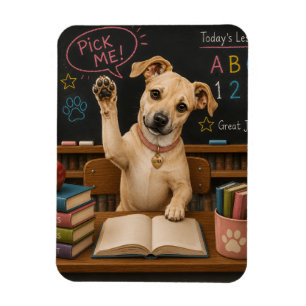 Ímã Escolha Me! Cachorro Cute da Escola Levanta Pata