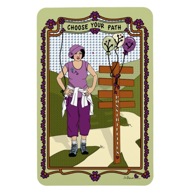 Ímã Escolha o seu Magnet de Refrigerador Path_A_4x6 (Vertical)