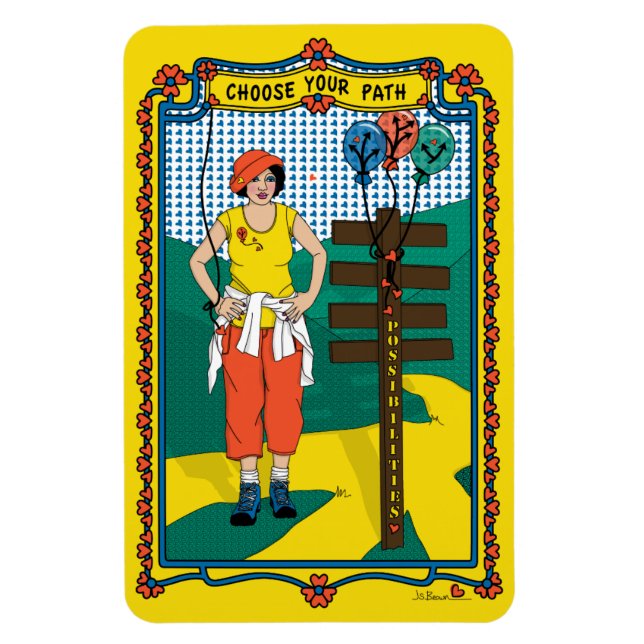 Ímã Escolha o seu Magnet de Refrigerador Path_B_4x6 (Vertical)