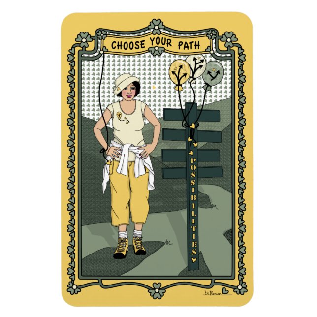 Ímã Escolha o seu Magnet de Refrigerador Path_C_4x6 (Vertical)