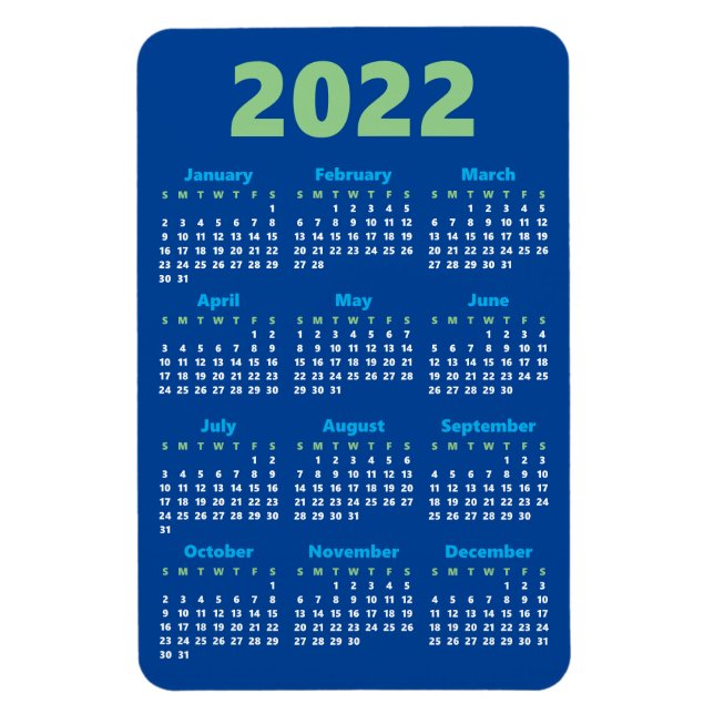 Ímã Escolha suas próprias cores | Íman Calendário 2022 (Vertical)