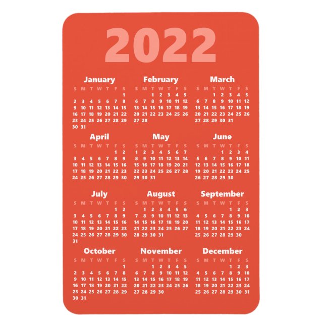 Ímã Escolha suas próprias cores | Íman Calendário 2022 (Vertical)