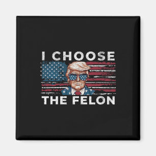 Imã Escolha The Felon Funny Trump 2024 Republican Patr