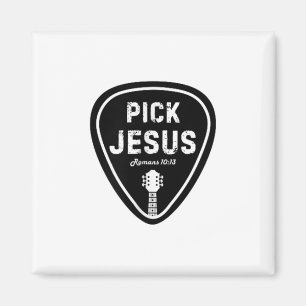 Imã Escolher Jesus T Camisa Romanos 10_13 Guitarra Cri