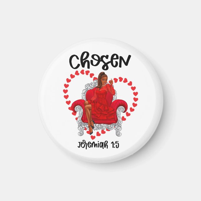 Imã Escolhido Jeremiah 1:5 Namorados Galentines Dia De (Frente)
