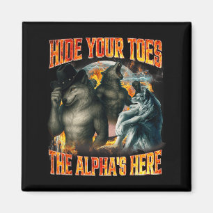 Imã Esconda seus Dedos O Alfa Está Aqui Lindo Lobo Alf