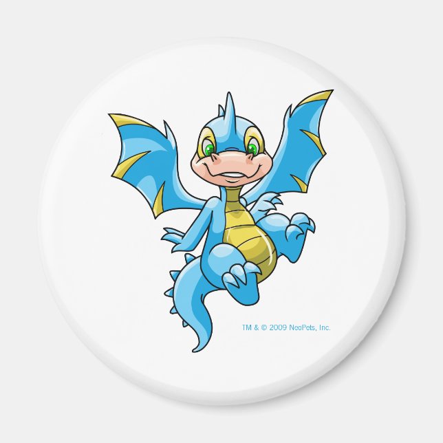 Imã Escorpião azul curioso (Frente)