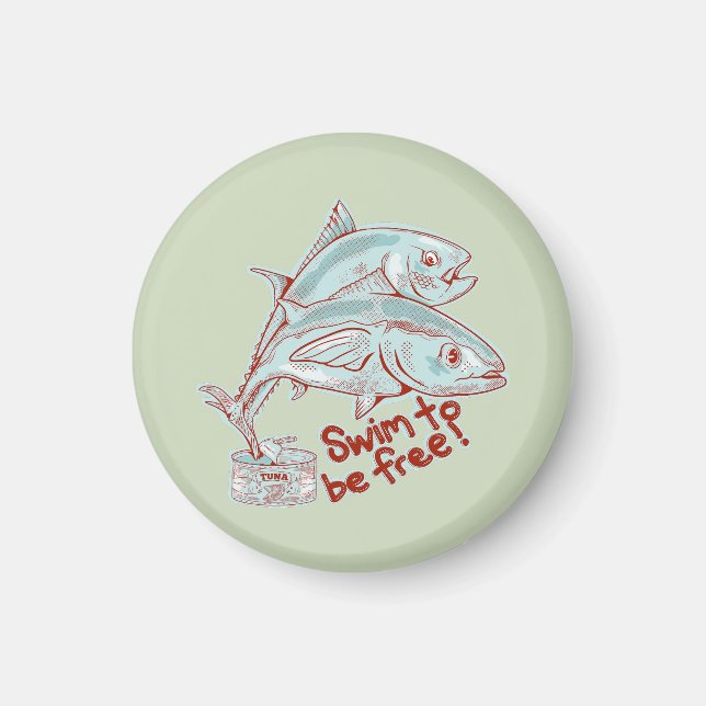 Imã Escova engraçada de atum (Frente)