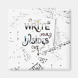 Imã Escreva suas Dentro! Lema de escritores motivacion