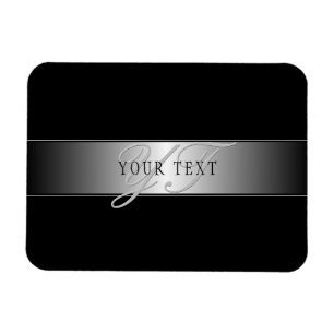 Ímã Escrita em Roteiro de Monograma Editável Elegante 