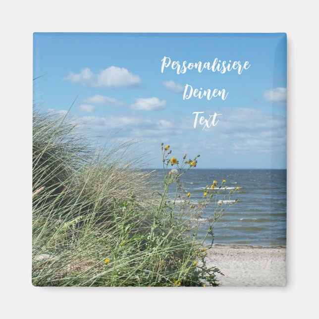 Imã Escritório marítimo da paisagem de praia (Frente)