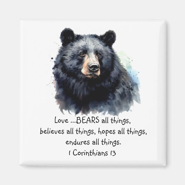 Imã Escritura 1 Corinthians 13:4 O amor é (Frente)