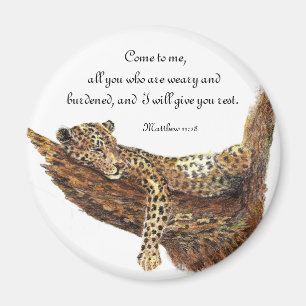 Imã Escritura da inspiração, animal do leopardo da