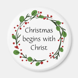 Imã Escritura do Sticker de Escritura de Natal Cristão