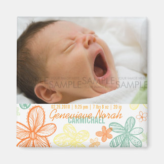 Imã Escrivores de Flor Multiplicado ・ Anúncio de Bebê