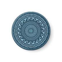 Escudo Azul Céu com Chave Grega