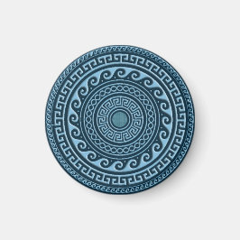 Imã Escudo Azul Céu com Chave Grega