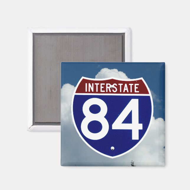 Imã Escudo da Interstate 84, Placa de Estrada, Oregon (Front/Back)