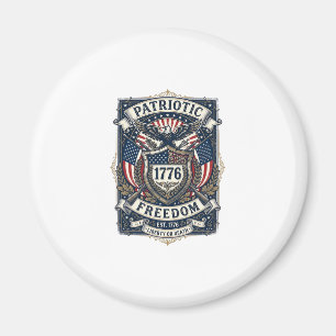 Imã Escudo de Batalha Patriótico 1776 Símbolo Inspirad
