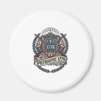 Imã Escudo de Batalha Patriótico 1776 Símbolo Inspirad