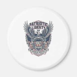 Imã Escudo de Batalha Patriótico 1776 Símbolo Inspirad