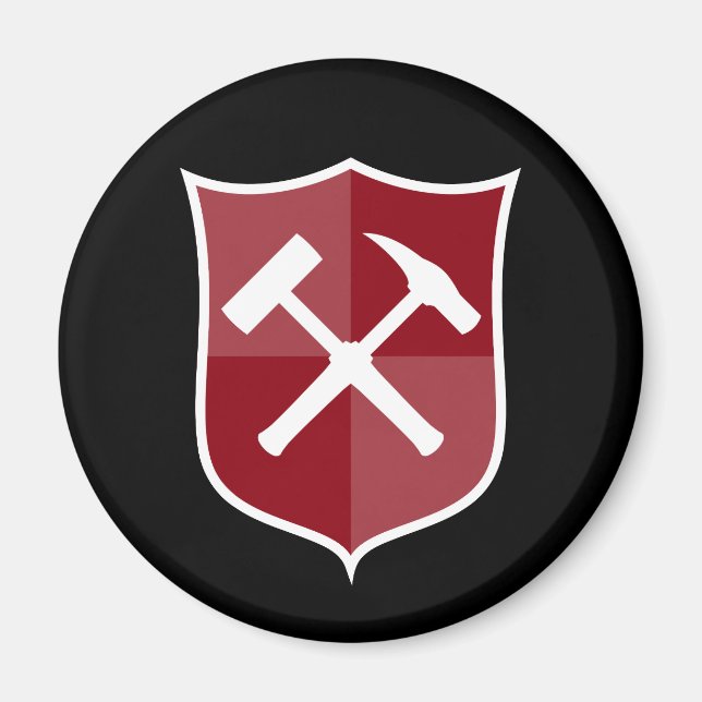 Imã Escudo de Martelo Cruzado (Frente)