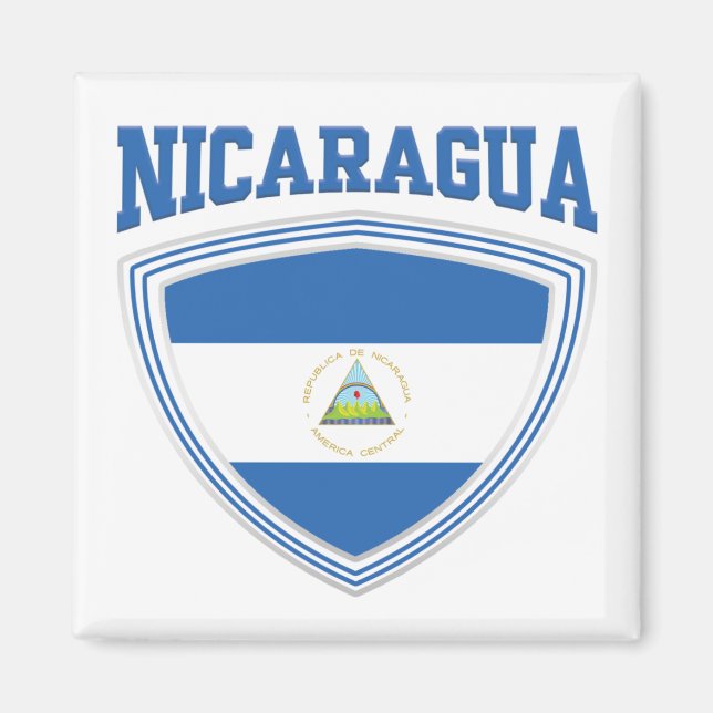 Imã Escudo de Sinalizador da Nicarágua (Frente)