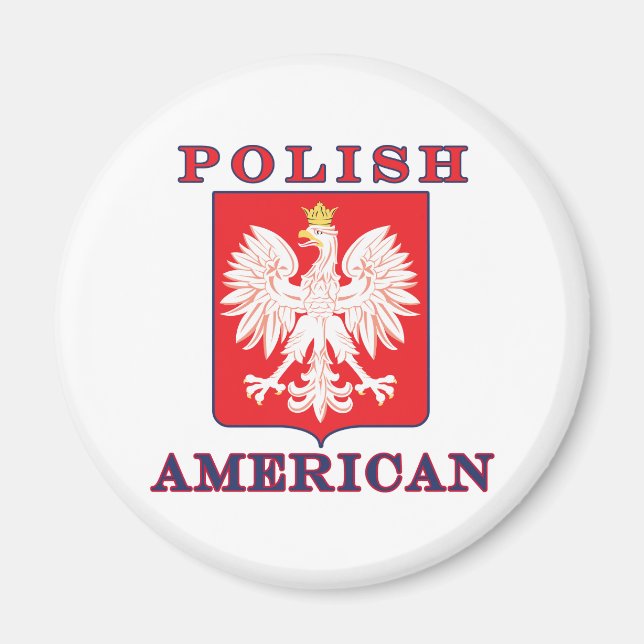 Imã Escudo polonês americano da águia (Frente)