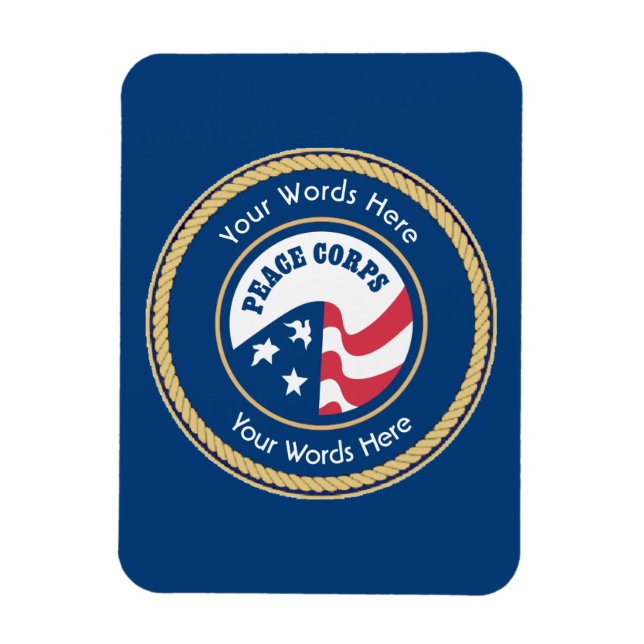 Ímã Escudo Universal do Peace Corps (Vertical)