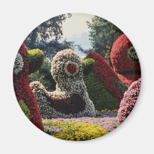 Imã Escultura cor-de-rosa da flor, Insel Mainau, flowe