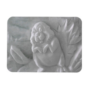 Ímã Escultura de Neve do Beaver, Hotel de Glace, Quebe