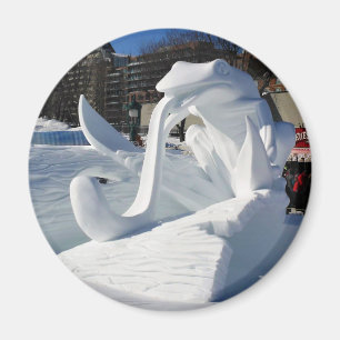 Imã Escultura de Neve sapo, Quebec, Canadá