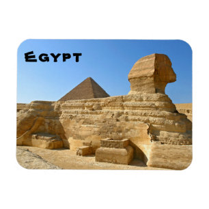Ímã Esfinge excelente de Giza com a pirâmide Khafre -