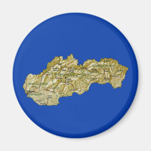 Imã Eslováquia Map Magnet
