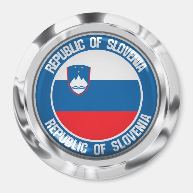 Imã Eslovênia Round Emblem (Frente)