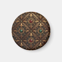 Imã Esmeraldas E Esfregões Em Um Design De Ornamentado